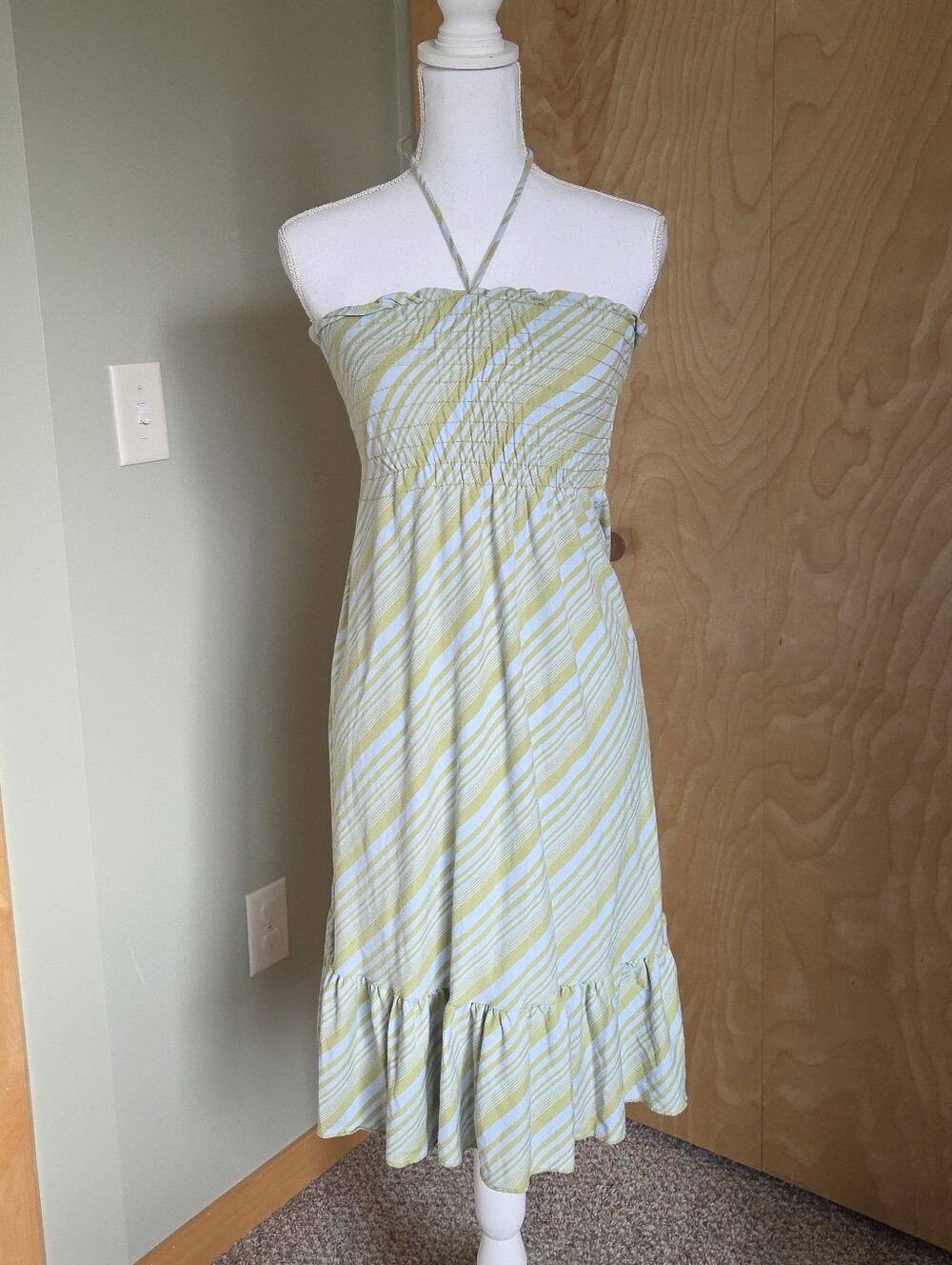 Vintage y2k Mossimo striped halter sun dress